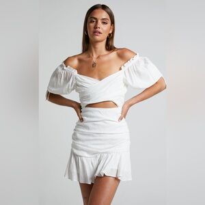 Angel Biba XS Puff Sleeves Mini Dress